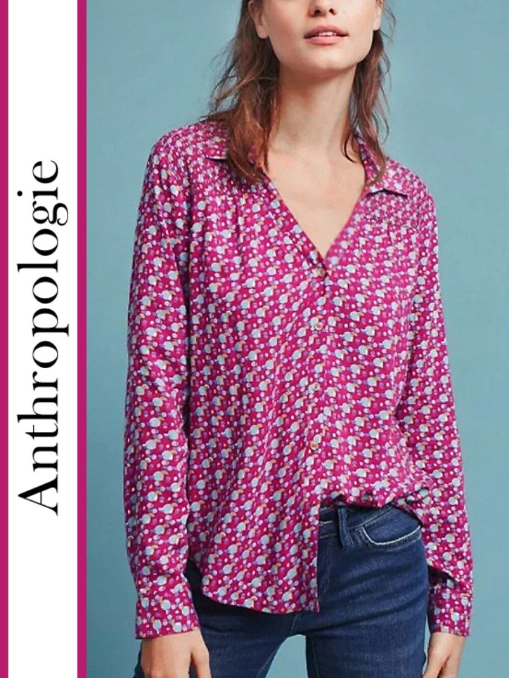 Anthropologie/Maeve | 'Emory' Printed Blouse Top